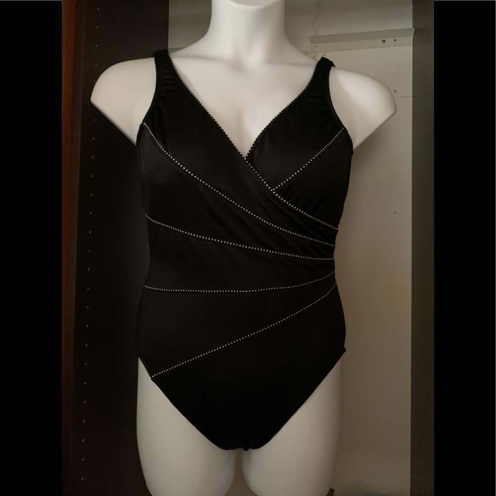 Black Miraclesuit Bathing Suit Size 16